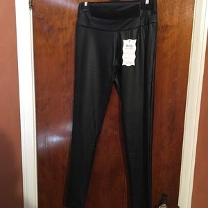 Black Leather Leggings